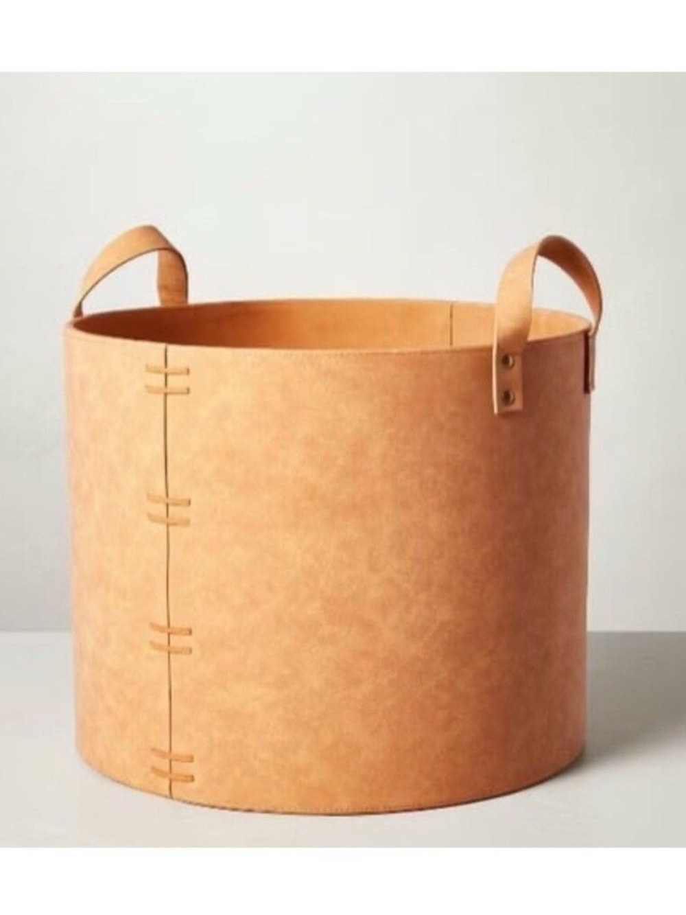 Large Faux Leather Storage Bin - Hearth & Hand with Magnolia NWT